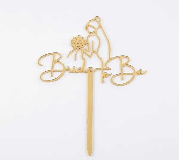 Bride to be Acrylic Topper Gold