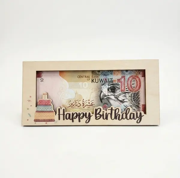 Birthday money holder with cake design