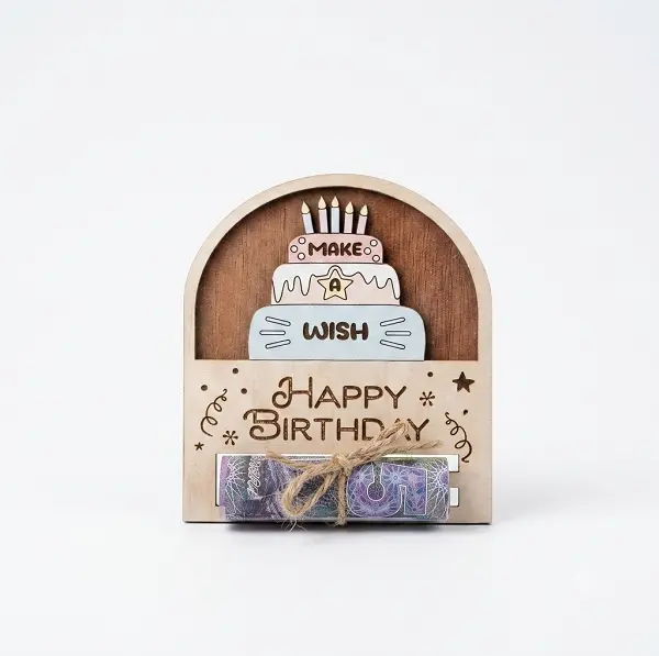 2D Flat Happy Birthday Card
