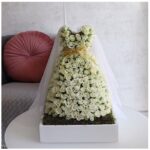 Bridal dress fresh flowers for sale online in Kuwait