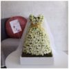 Bridal dress fresh flowers for sale online in Kuwait